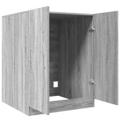 Wasmachinekast – Opbergkast Wasmachine – Badkamerkast – Wasmachine Meubel – Wasruimte Kast – Gray Sonoma – Hoogwaardig MDF – Afmetingen 71x71,5x91,5 cm