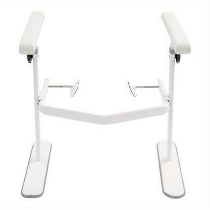 Toiletbeugel – Toiletbeugel Veiligheid – Toiletsteun – Toiletbeugel Wandbeugel – Verstelbare Toiletsteun – Verstelbaar Hoogte – Antislip Basis – Max. Draagkracht 150 kg – Wit