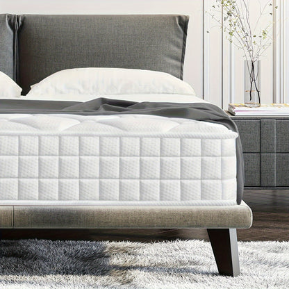 Matras 90x200 cm – Koudschuimmatras – Pocketveringmatras – Eenpersoonsmatras – 7-Zones Ondersteuning – Hoogte 22 cm – Pillow Top Ergonomisch Comfort