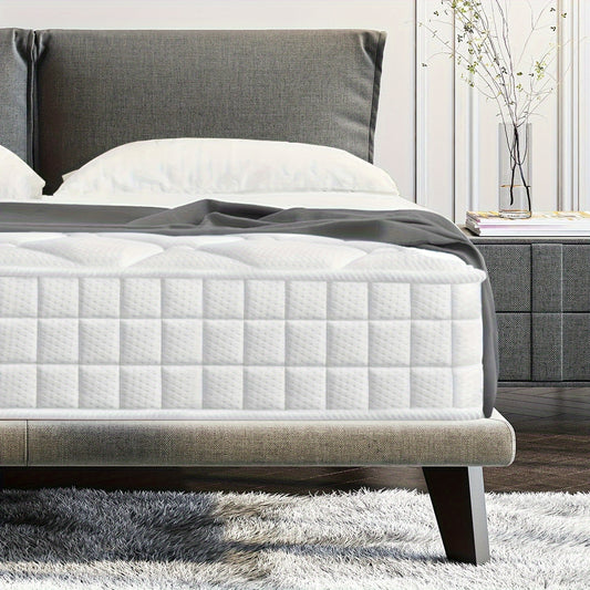 Matras 90x200 cm – Koudschuimmatras – Pocketveringmatras – Eenpersoonsmatras – 7-Zones Ondersteuning – Hoogte 22 cm – Pillow Top Ergonomisch Comfort