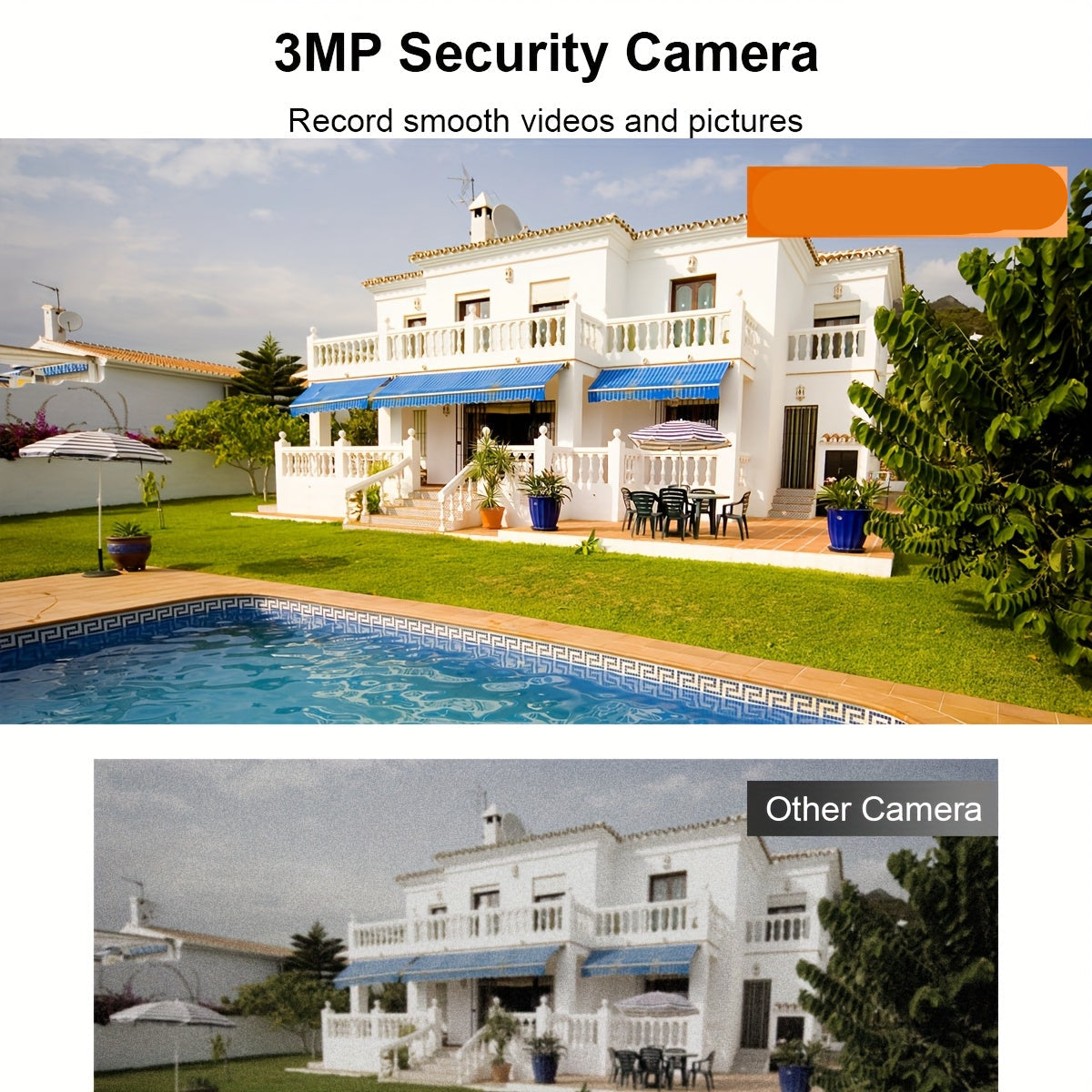 Beveiligingscamera – Zonnecamera – Buitencamera – Draadloze Camera – 3MP Full HD – Nachtvisie – Bewegingsdetectie - Wit