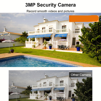 Beveiligingscamera – Zonnecamera – Buitencamera – Draadloze Camera – 3MP Full HD – Nachtvisie – Bewegingsdetectie - Wit