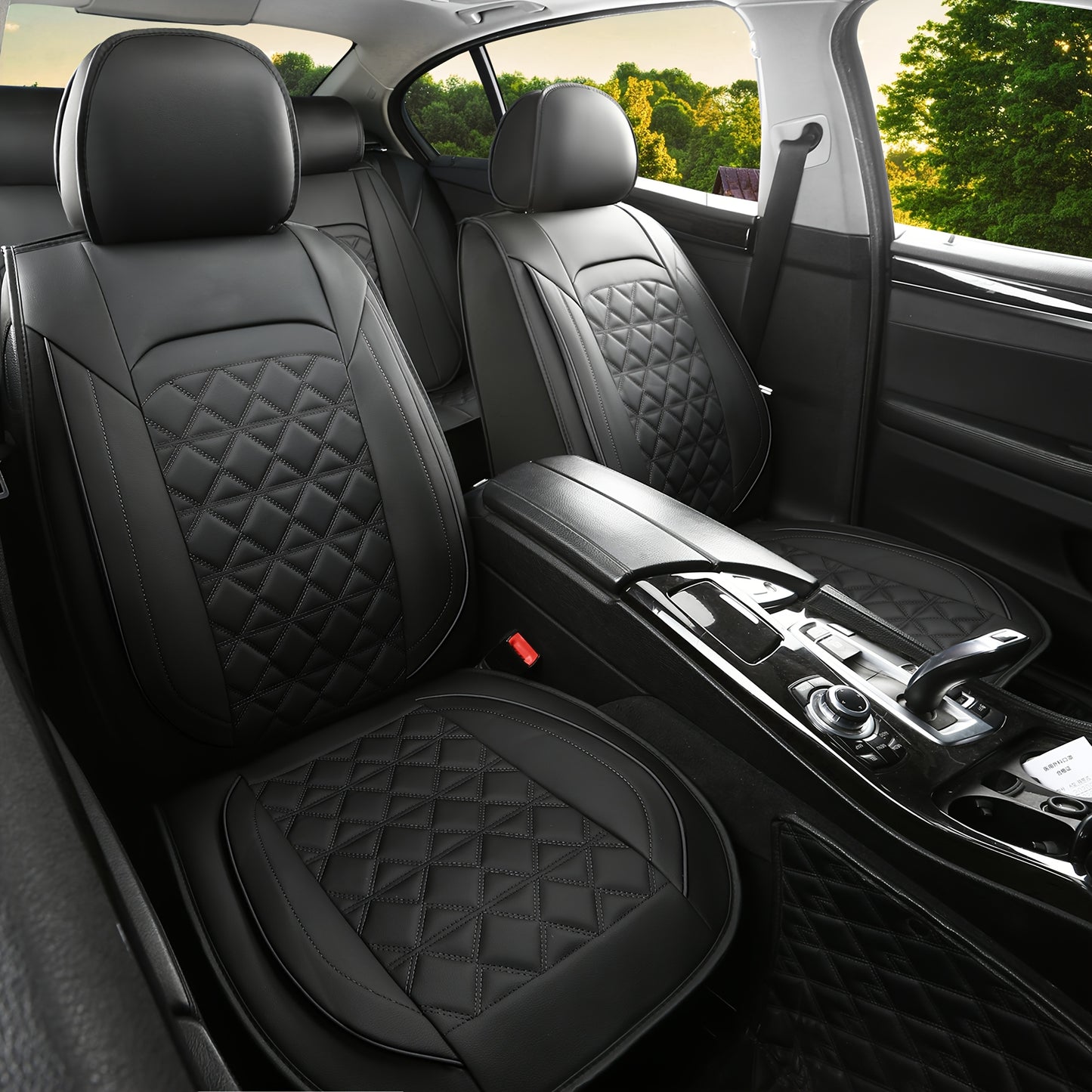Autostoelhoezen – Stoelhoezen Auto – Zitbeschermer – Autostoelbekleding – Universele Seat Covers – 5 Zitplaatsen Set – PU Leer – Comfortabele Sponsvulling