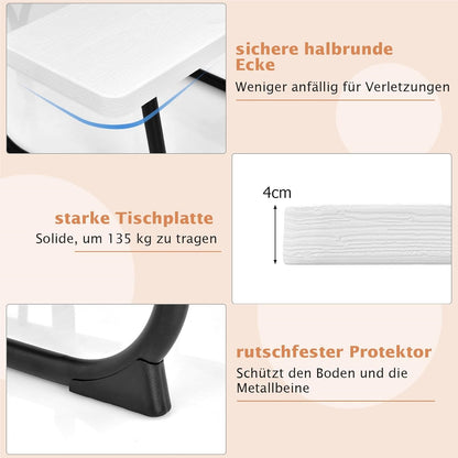 Tuinset 8 Personen – Tuinmeubel – Terrasset – Buitenmeubilair – Buiten Zitgroep – Vierkante Tafel – Weerbestendig HDPE – Parasolhouder
