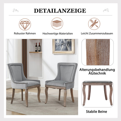 Eetkamerstoel – Keukenstoel – Woonkamerstoel – Gestoffeerde Stoel – Vintage Stoel – Velours Bekleding – Massief Houten Frame