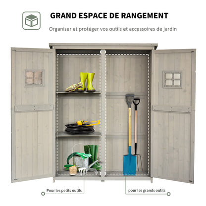 Tuinhuisje – Tuinkast – Tuinschuur – Berging – Opbergkast – Hout – Waterdicht Bitumen Dak – 127,5x50x164 cm