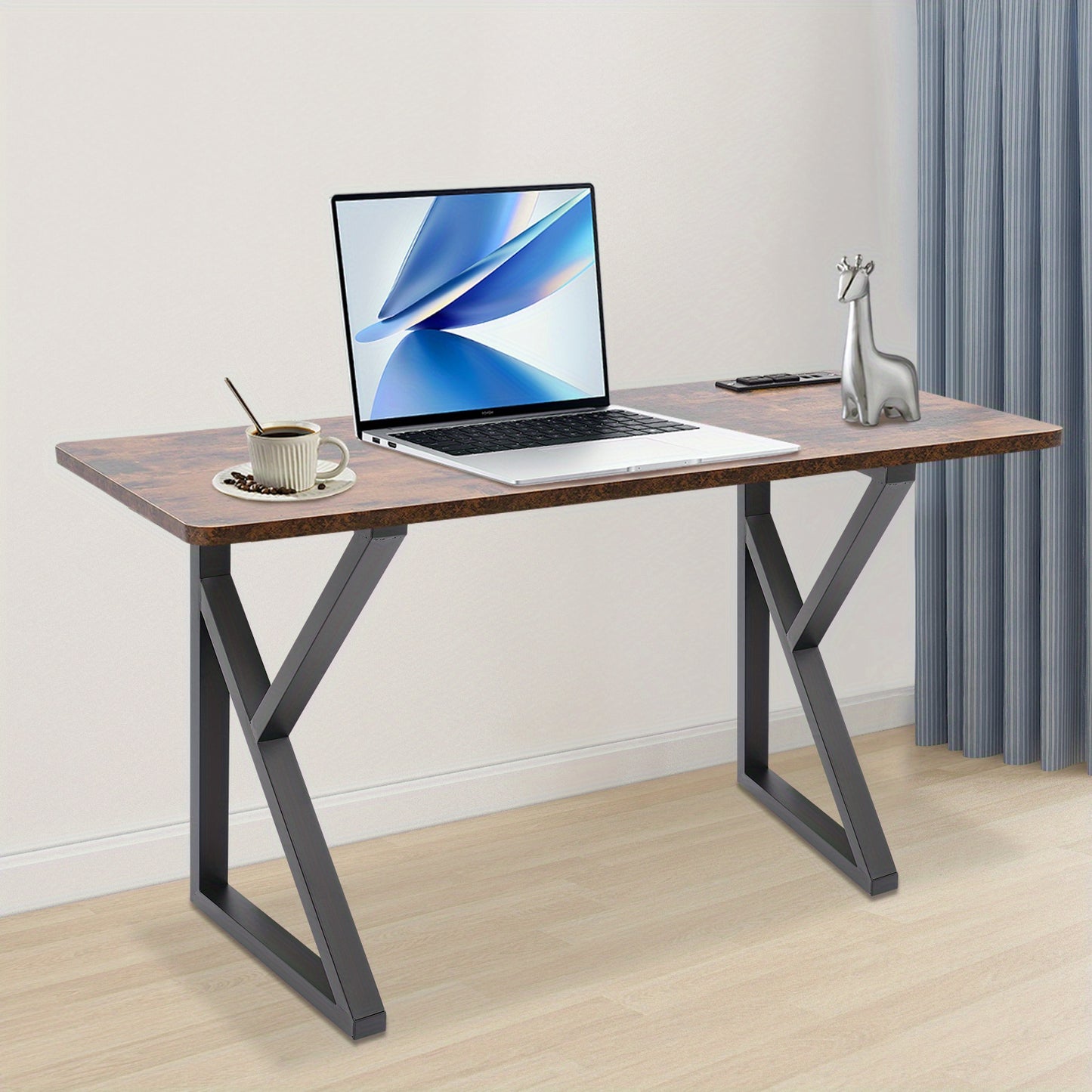 Tafelpoten – Meubelpoten – Tafelpoot Onderstel – Bureaupoten – Zwarte Metalen Poten – Industrieel Design – K-Vorm – 71 cm Hoog – Draagvermogen 200 kg