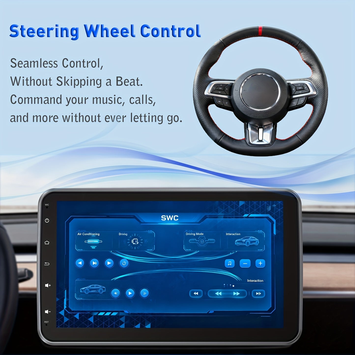 Android Autoradio – Multimedia Systeem – Auto Stereo – Touchscreen Radio – DAB+ Radio – 10,1 Inch IPS Scherm – Android 15 Systeem met Wireless CarPlay