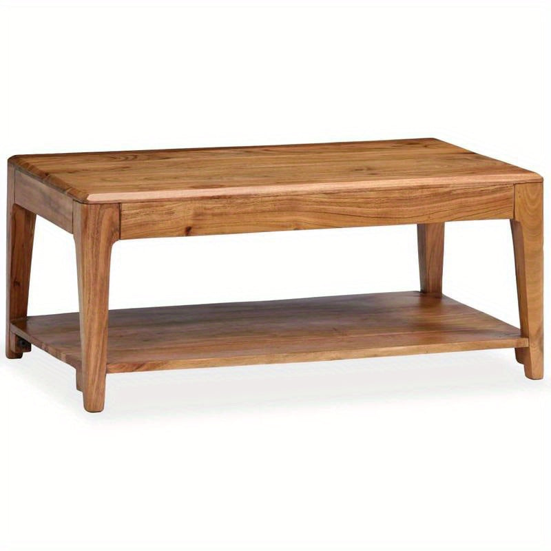 Salontafel – Koffietafel – Tafelblad – Woonkamertafel – Houten Tafel – Massief Hout – 88x50x38 cm – Verwijderbaar Tafelblad