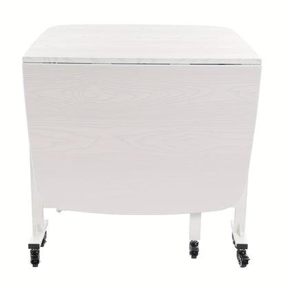 Opvouwbare Tafel – Klaptafel – Opbergtafel – Serveertafel – Verrijdbare Tafel – Wit – 120x80x75 cm – Stevig Stalen Frame