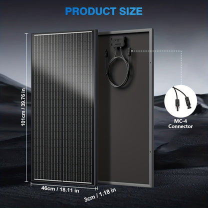 200W Zonnepanelen – Zonnepaneel Set – Monokristallijn Paneel – Photovoltaïsch Module – Batterijlader – Half-cut Technologie – 25,5% Hoog Rendement – 2x 100W 12V Systemen