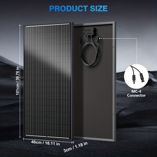 200W Zonnepanelen – Zonnepaneel Set – Monokristallijn Paneel – Photovoltaïsch Module – Batterijlader – Half-cut Technologie – 25,5% Hoog Rendement – 2x 100W 12V Systemen