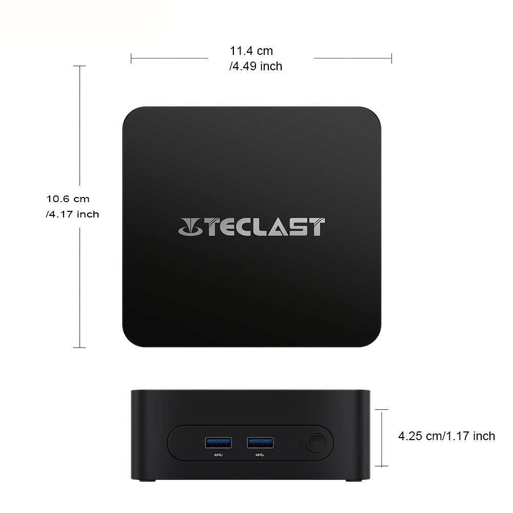 Mini PC – Mini Desktop Computer – Compact PC – Kleine Computer – Windows PC – 16GB DDR4 – 512GB SSD – Intel N150 CPU – 4K@60Hz Display – USB Type A & C – Wifi 5.0 – RJ45 Ethernet