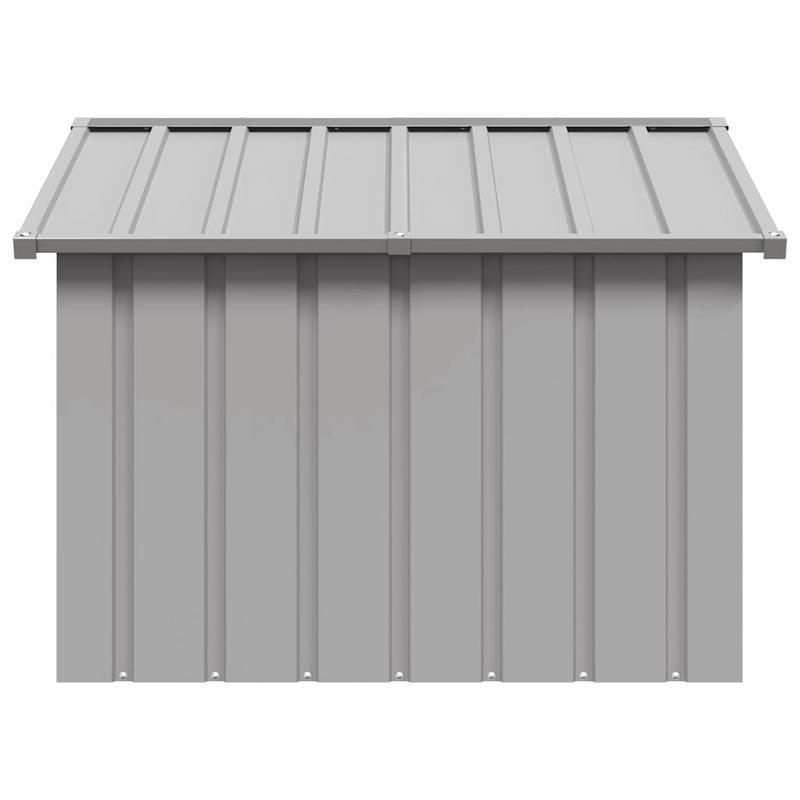 Hondenhok – Hondenhuis – Kennel – Dierenverblijf – Hondenkennel – Gegalvaniseerd Staal – Weerbestendig – Ruim 116,5x103x81,5 cm – Schuin Dak & Ventilatiepanelen