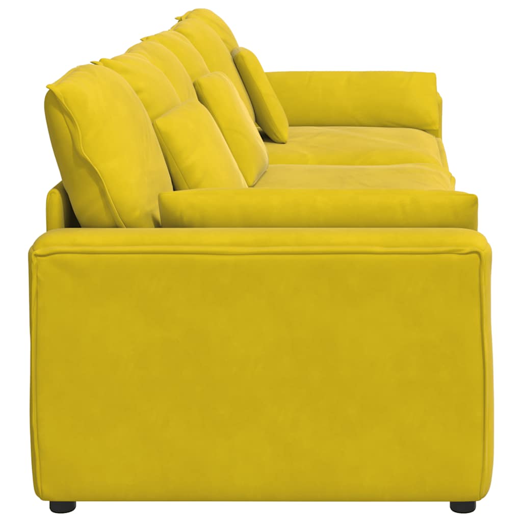 Hoekbank – Modulaire Bank – L-vormige Bank – Zitbank – Loungesofa – Velvet Bekleding – Stevig Metalen Frame – Donkergroen
