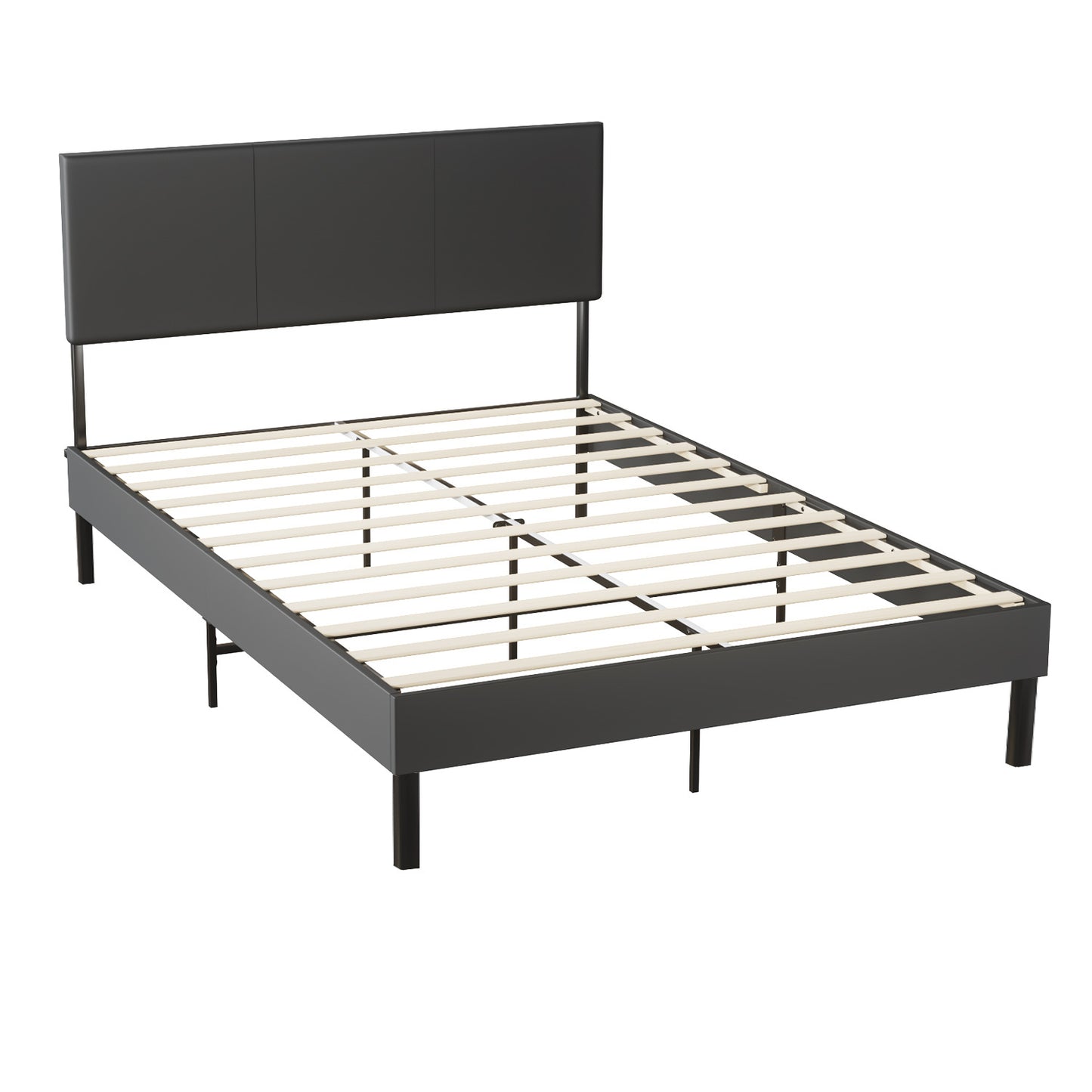 Bed Frame Robust Bed Frame 120*200CM/140*200CM Slatted Frame Maximum Load Capacity 350 Kg for Imitation Leather