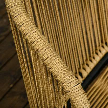3-Delige Rattan Bistro Set – Tuinset – Balkonset – Bistromeubel – Terrasmeubilair – Weerbestendig Kunstrottan – Stijlvolle Stalen Tafel Met Verstelbare Voeten – Comfortabele Tuinstoelen Grijs