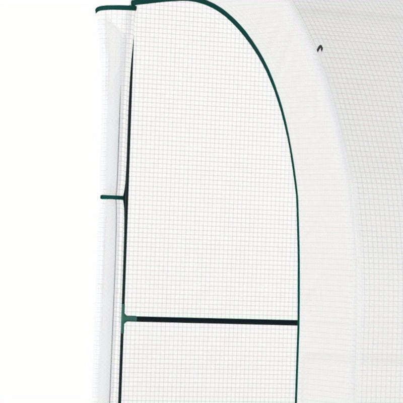Kweektent – Growtent – Growbox – Plantenkas – Kweekkast – Stevig Stalen Frame – 300x150x213 cm – Winterbestendige Transparante Folie – Wit