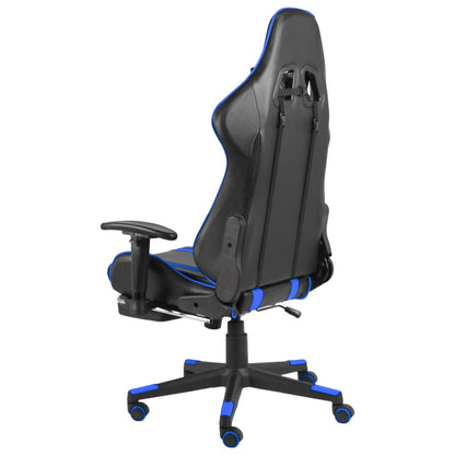 Gamingstoel – Gamestoel – Gaming Chair – Game Stoel – Racing Chair – Ergonomische Hoge Rugleuning – Verstelbare Voetsteun Blauw