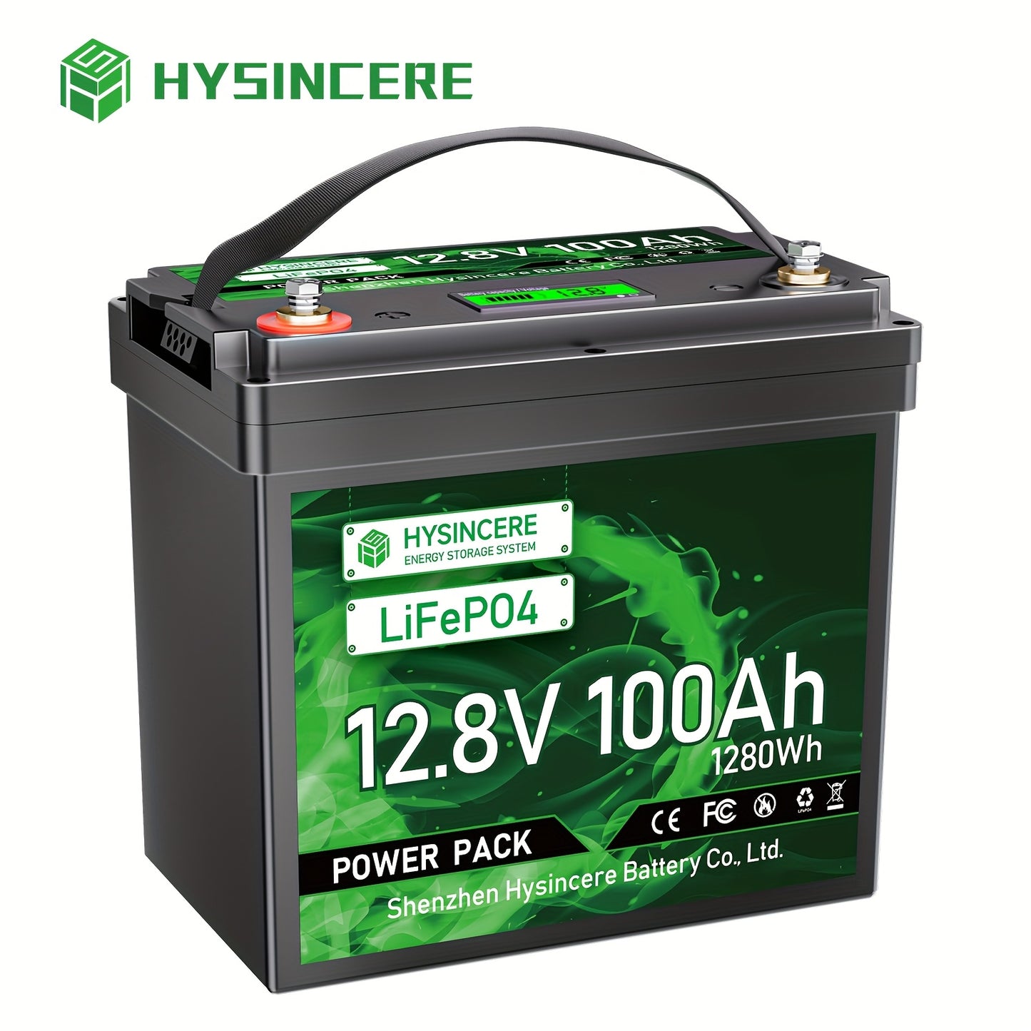 HYSINCERE 12V Battery 50Ah/100Ah Lifepo4 Group 24 Grade A+ Cells, 15000+ Cycles, 10 Years Lifespan, Supports Series/Parallel Connection for Solar Home Systems, Rvs, Marine Applications, And Off-Grid Life, Not for Starting Bat