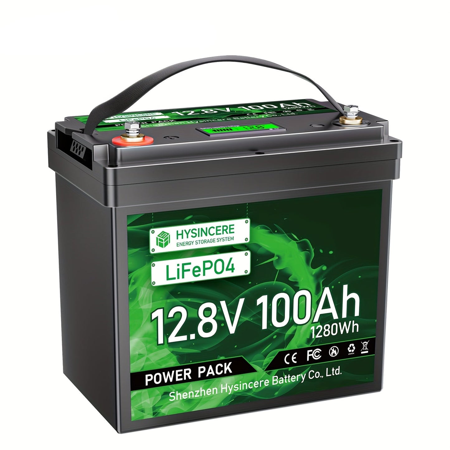 Li-ion Accu – Lithium Batterij – Lithium-Ion Accu – LiFePO4 Accu – 12V Li-Ion Batterij – 200Ah Capaciteit – Ingebouwd 100A BMS – 10 Jaar Levensduur – Onderhoudsvrij PVC Behuizing