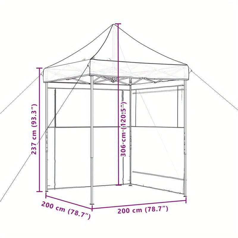 Large Pop-Up Party Tent with 2 Side Panels - Beige Canopy with Zippered Doors, Spacious Instant Shelter for Weddings, Birthdays, BBQs, & Beach Events - Lightweight & Portable with Sturdy Frame, Easy Setup, Ideal for Backyard,
