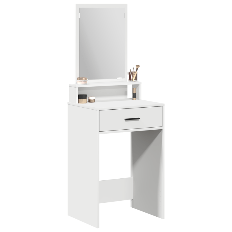 Dames Kaptafel – Make-up Tafel – Schminktafel – Dressing Table – Vanity Desk – Massief Hout – Ruime Opbergladen – Wit