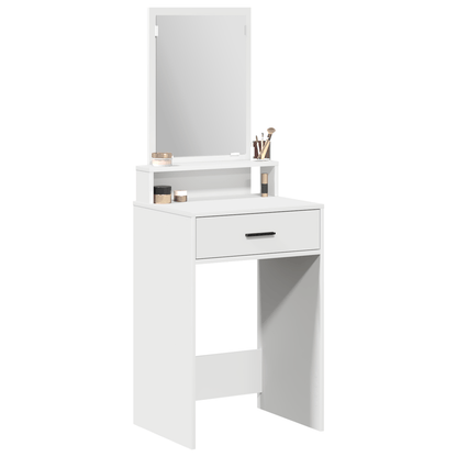 Dames Kaptafel – Make-up Tafel – Schminktafel – Dressing Table – Vanity Desk – Massief Hout – Ruime Opbergladen – Wit