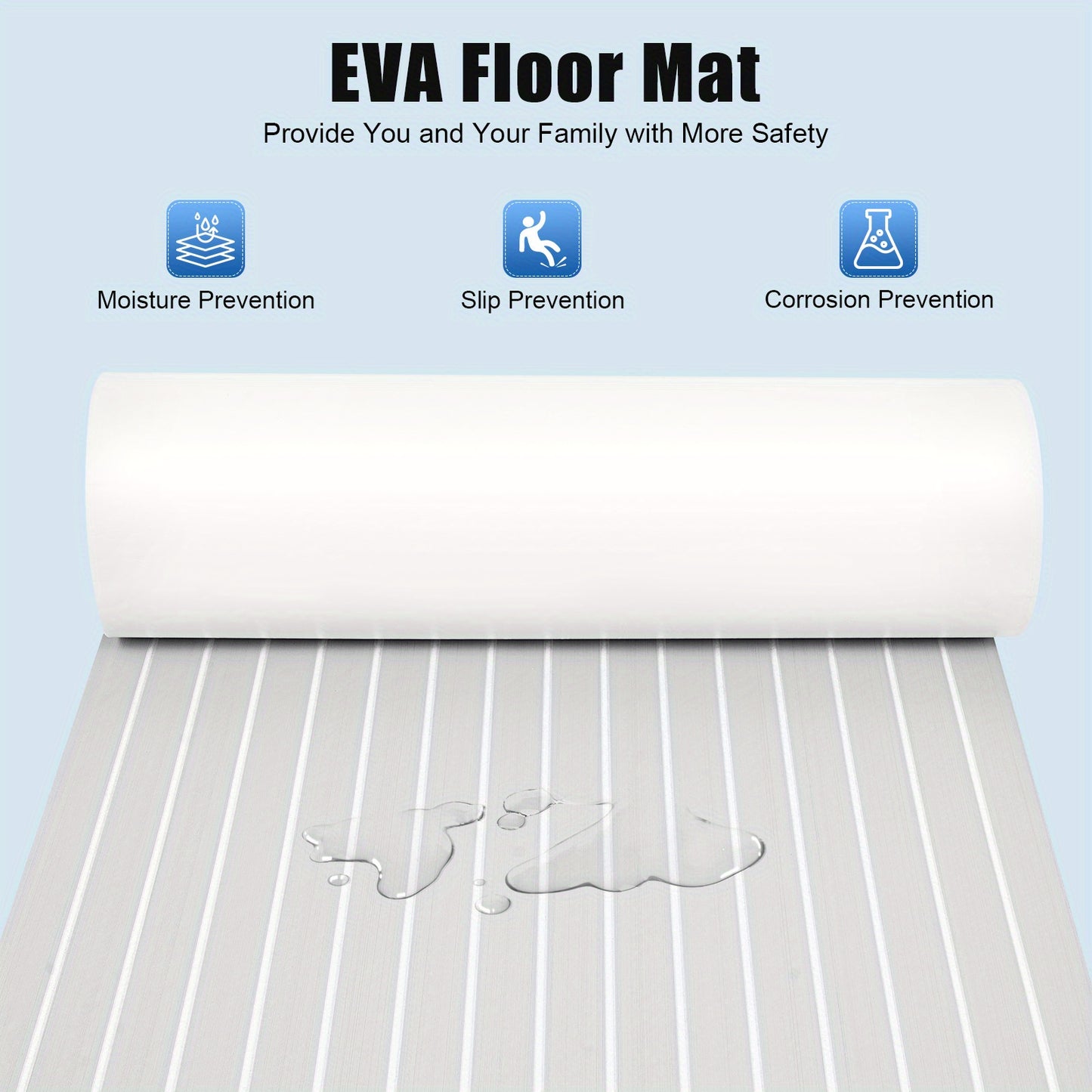 Vloermat – Vloerbedekking – Vloerbescherming – Antislip Mat – Zelfklevende Mat – 240x90 cm – Duurzaam EVA Materiaal