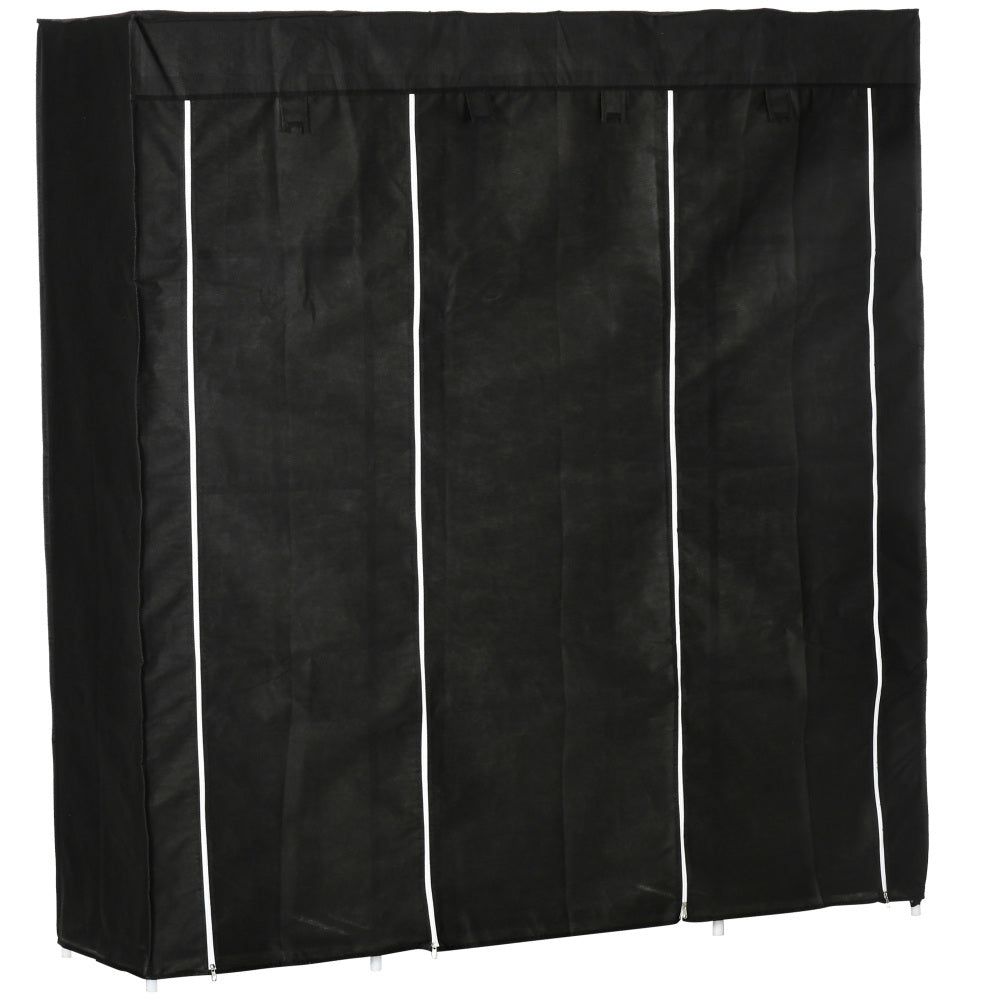 Kledingkast – Garderobekast – Stoffen Kast – Kleerkast – Opbergkast – Stevig Non-Woven Materiaal – Met Ritsdeuren en 10 Vakjes