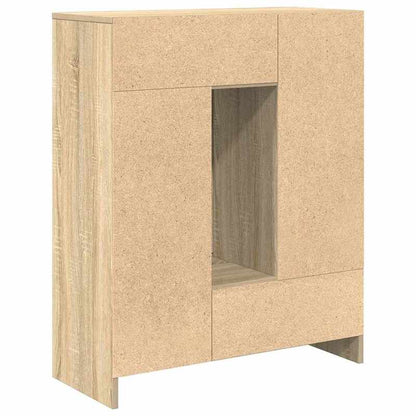Dressoir – Kast – Opbergkast – Ladekast – Buffetkast – Hardhouten Sonoma Eik – Compact 73x31x90 cm