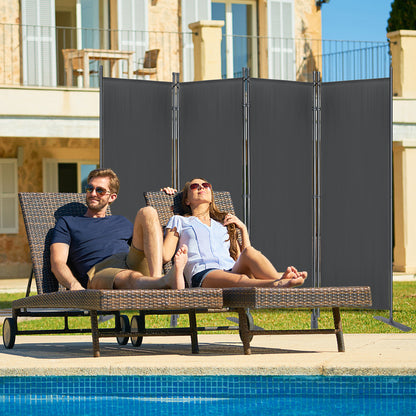 Paravent Paravents Room Divider Windshield Spanish Anthracite/Beige Foldable Partition Balcony Privacy Screen Partition Wall