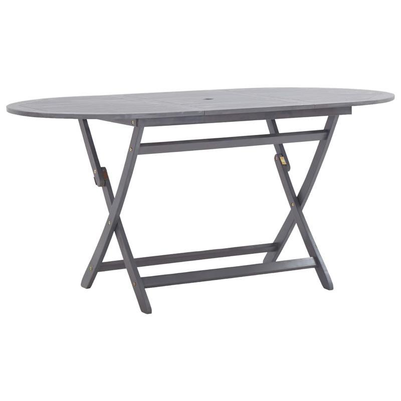 Tuintafel Inklapbaar – Opvouwbare Tuinset – Buitentafel – Picknicktafel – Campingtafel – Stevig Acaciahout – 160x85x75 cm