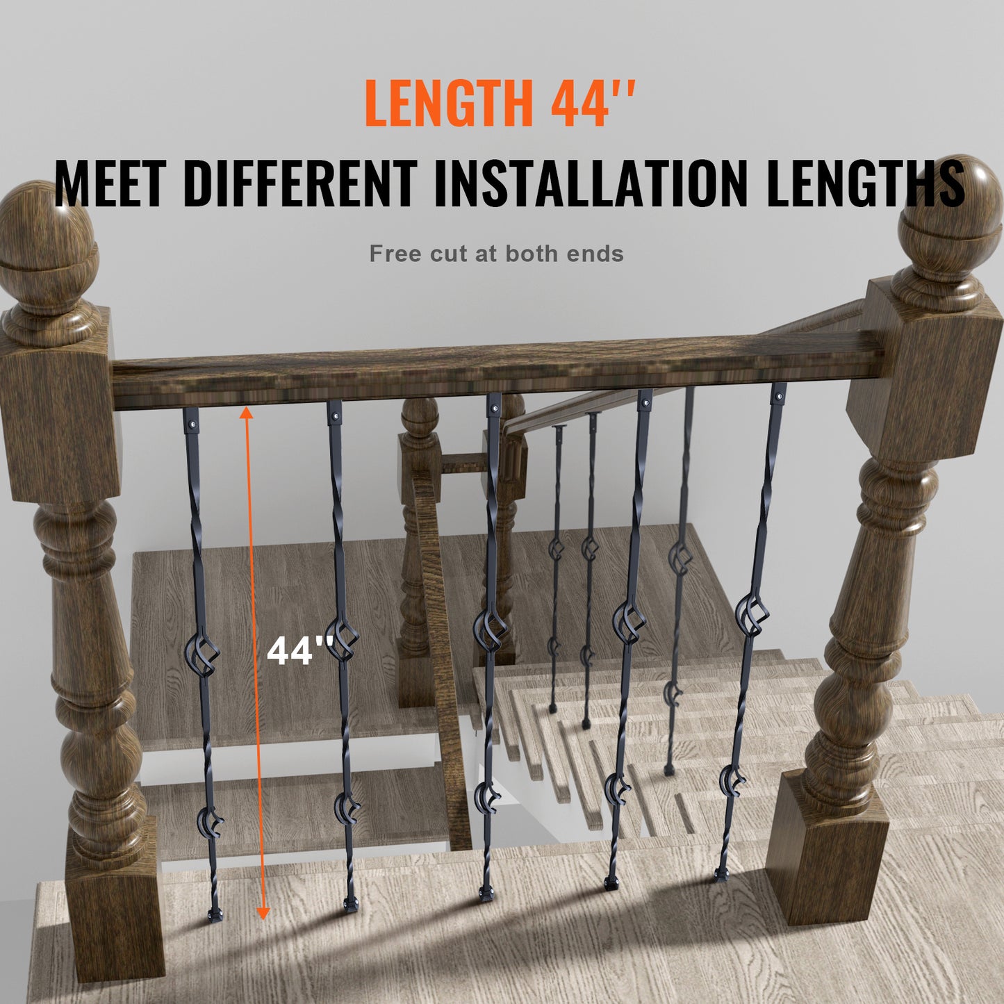 Stalen Balusters – Trapspijlen – Leuningpalen – Balustrade Spijlen – Trapleuningen – Gegalvaniseerd Staal – Set van 10 – Dubbel Mandje Design – Eenvoudig Af te Korten