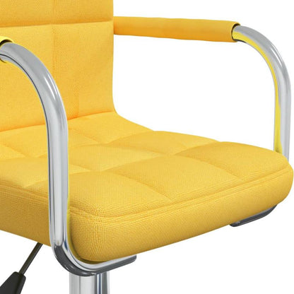 Rotatable Office Chair in Mustard Yellow Fabric – Swivel Office Chair/Executive Chair/Garden Chair/Dining Chair. This stylish design rotates 360 degrees for maximum flexibility and is easy to move with wheels. Practical and