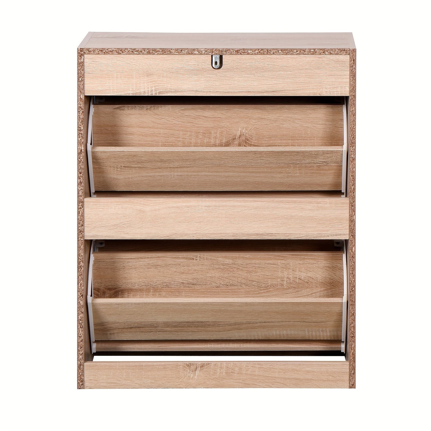 Schoenenkast – Opbergmeubel – Schoenenrek – Halmeubel – Schoenenopberger – Metaal – 2 Klapdeuren – 2 Lagen – Compact Design – Vloermontage