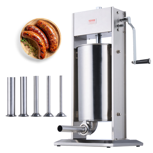Worstenvuller – Worstenmaker – Worstvuller – Worstmachine – Worstenvulmachine – 15 Liter Capaciteit – 304 RVS Handmatig Verticale Machine