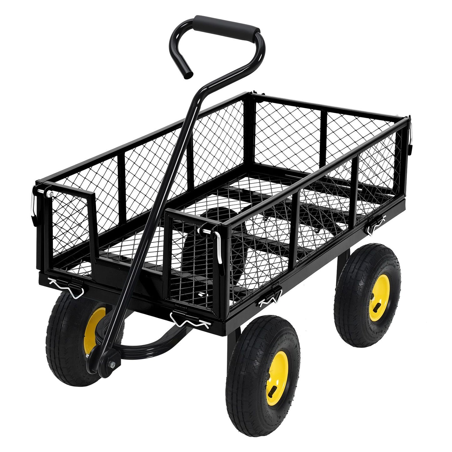 Kruiwagen – Tuinkar – Handkar – Bouwkar – Transportwagen – Draagvermogen 400 kg – Stevig Stalen Frame – Afneembare Rubber Wielen – 96x22x51 cm
