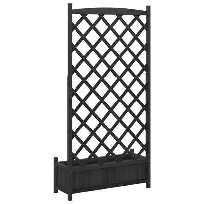 Plantenbak – Tuinbak – Plantenbak Met Klimrek – Houten Plantenbak – Massief Dennehout – 90x35x180 Cm – Ventilatie En Afwatering