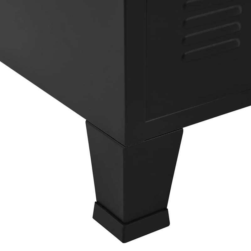 Heavy-Duty Industrial Storage Cabinet - Large Organizer with Open Front Compartments, Sturdy Steel Construction, Space-Saving Design for Garage, Workshop, Home, Warehouse - Black (75x40x80cm/29.5x15.7x31.5in) - Ideal for Tool
