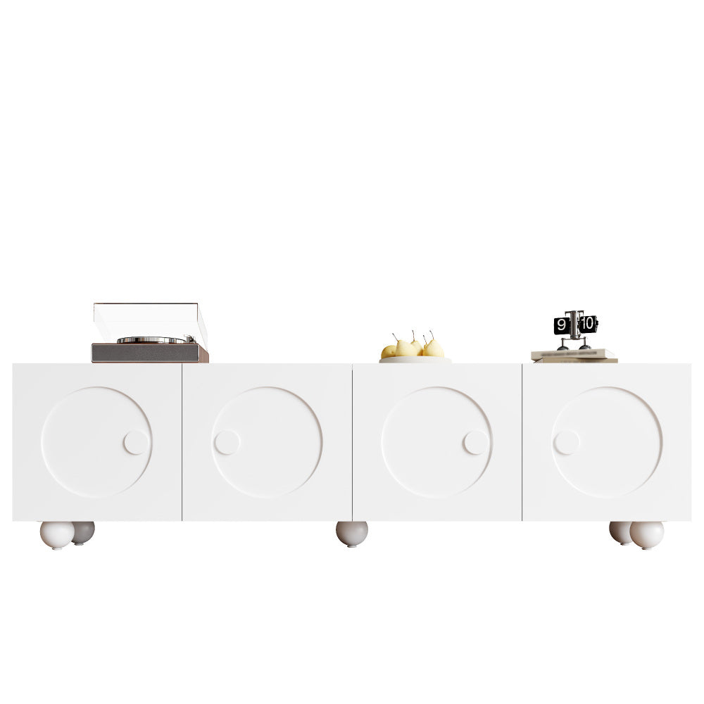 Modern White TV Stand, TV Cabinet, TV Panel, Low TV Stand. Unique Design.