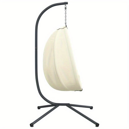 Hangstoel – Eivormige Hangstoel – Buitenstoel – Tuinstoel – Balkonstoel – Weerbestendig Staal – Ergonomisch Comfort - QUORE