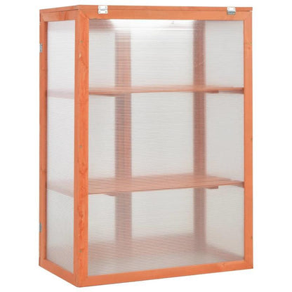 Kweekkas – Tuinkas – Broeikas – Plantenkas – Serre – Houten Kas Marrone – Compact 75x47x109 cm – Robuuste Houten Constructie