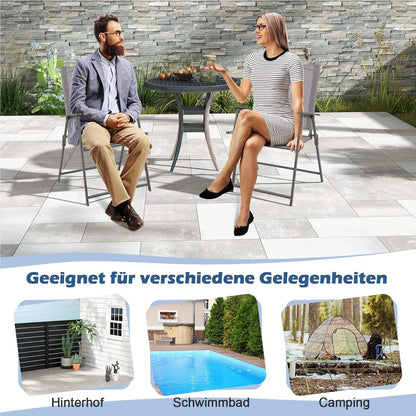 Tuinstoelen – Klapstoelen – Balkonstoelen – Terrasstoelen – Tuinmeubilair – Weerbestendig – Inklapbaar met Armleuningen