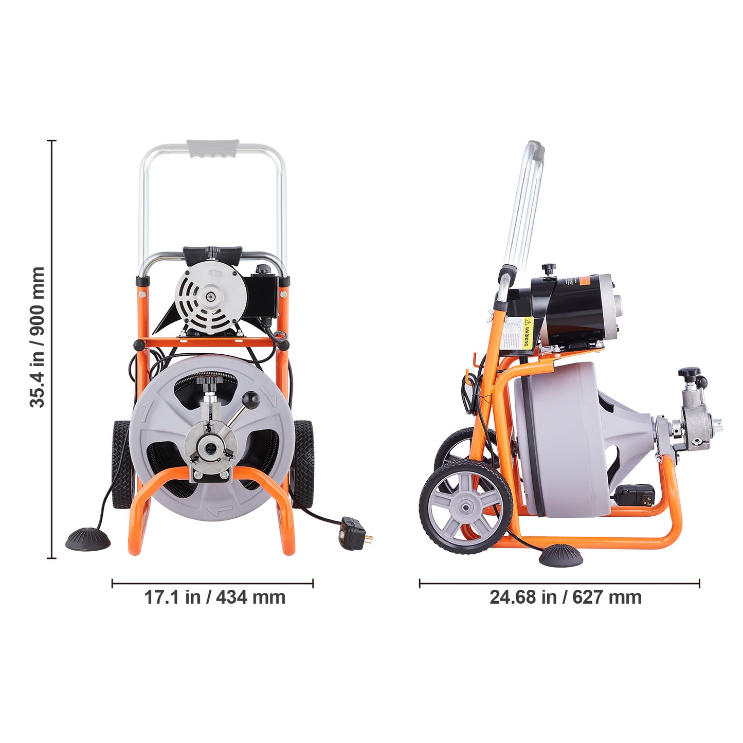 Ontstopper – Rioolontstopper – Gootsteenontstopper – Toiletontstopper – Afvoerontstopper – 30 Meter Stalen Kern – Automatische Kabelvoeding Met Voetbediening