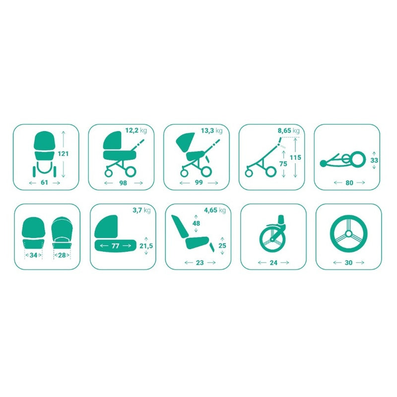 Buggy – Kinderwagen – Wandelwagen – Plooibuggy – Reiswieg – Multifunctioneel 2-in-1 – Schokabsorberende Wielen – Verstelbare Duwstang