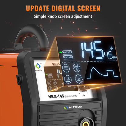 mig-lasapparaat – mig-mag lasapparaat – tig lasapparaat – elektrode lasapparaat – inverter lasapparaat – 3-in-1 multifunctioneel – 145A vermogen – led digitaal display