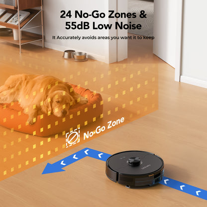 Robotstofzuiger – Robotstofzuiger Met Dweilfunctie – Dweilrobot – Automatische Stofzuiger – L15MAX – 6500Pa Zuigkracht – 360° Slimme Navigatie