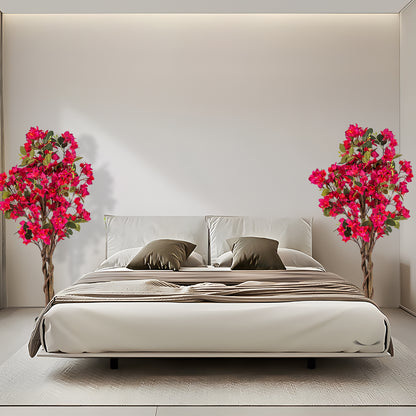 Kunststof Bougainvillea Boom – Kunstplant – Nepplant – Bloemenplant – Potted Plant – 120 cm Hoog – Realistisch Bloeiende Bloemen – Stabiele Pot