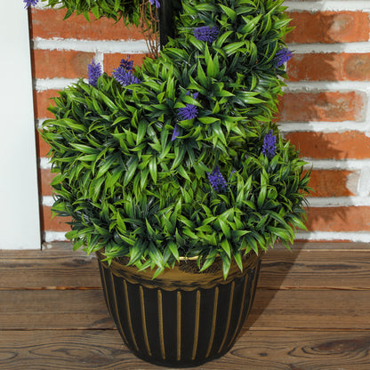 Kunstplant – Nepplant – Groene Plant – Kunstbloem – Decoratieplant – Spiraalvorm – Cementen Voet – Onderhoudsvrij – Compact